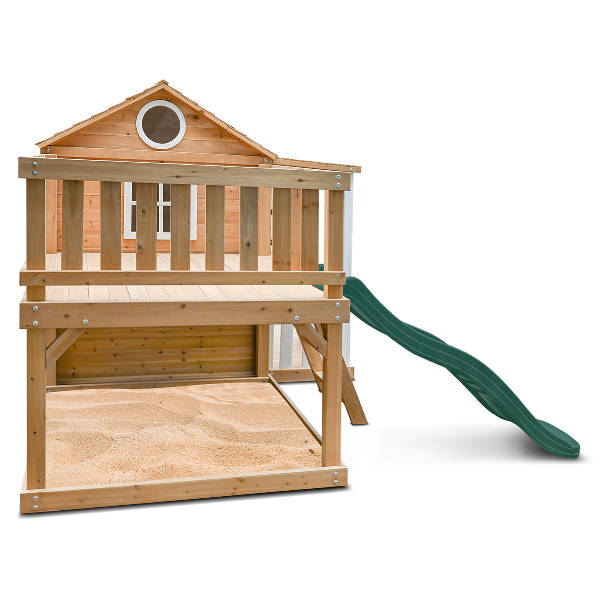 Lifespan Kids Finley Cubby House with 1.8m Green Slide