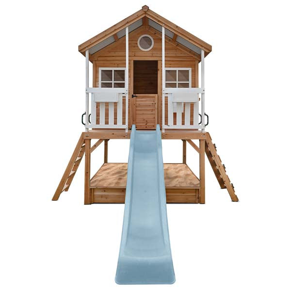 Lifespan Kids Winchester Cubby House Elevated 1.2m with 2.2m Slide Pastel Blue