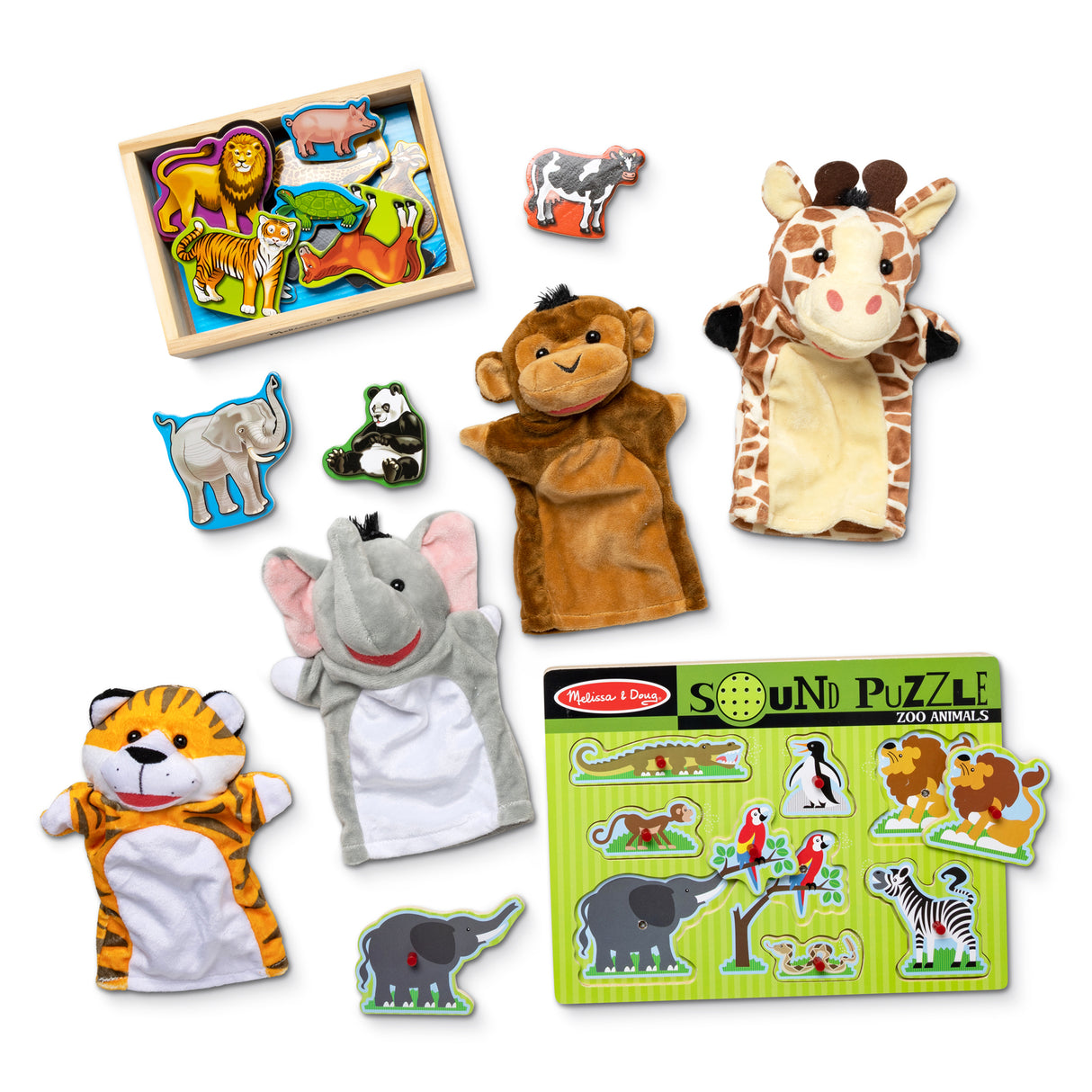 Melissa & Doug Hand Puppets - Zoo Friends