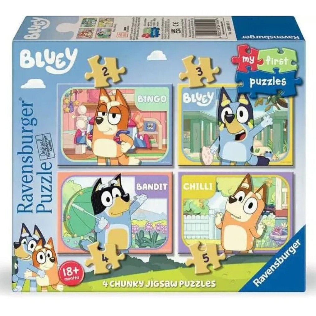 Ravensburger Bluey My First 4 In A Box 2/3/4/5 Piece Puzzle