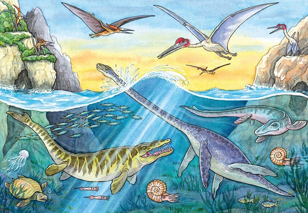 Ravensburger Dinosaurs of Land and Sea Jigsaw Puzzle 2x24 pieces