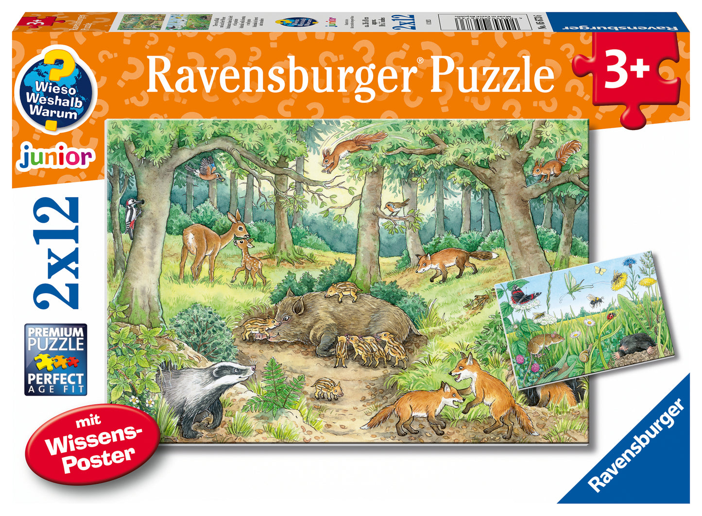 Ravensburger Animals In Forest 2x12p