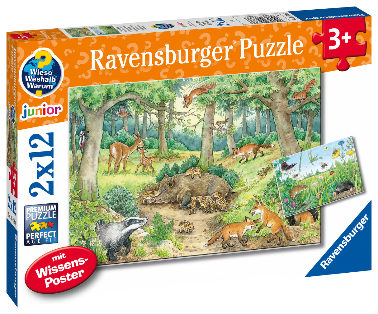 Ravensburger Animals In Forest 2x12p