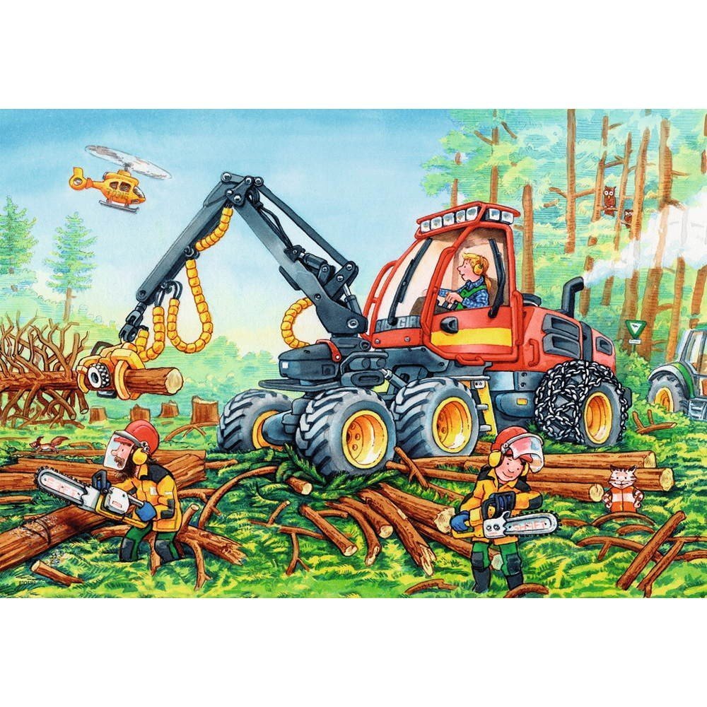 Ravensburger Diggers At Work Jigsaw Puzzle 2x24 Piece