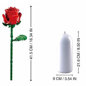 Sluban Red rose with diy vase 258 pcs