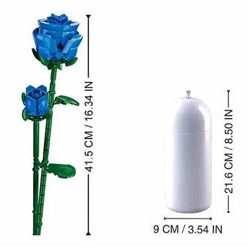Sluban Blue rose with diy vase 238 pcs
