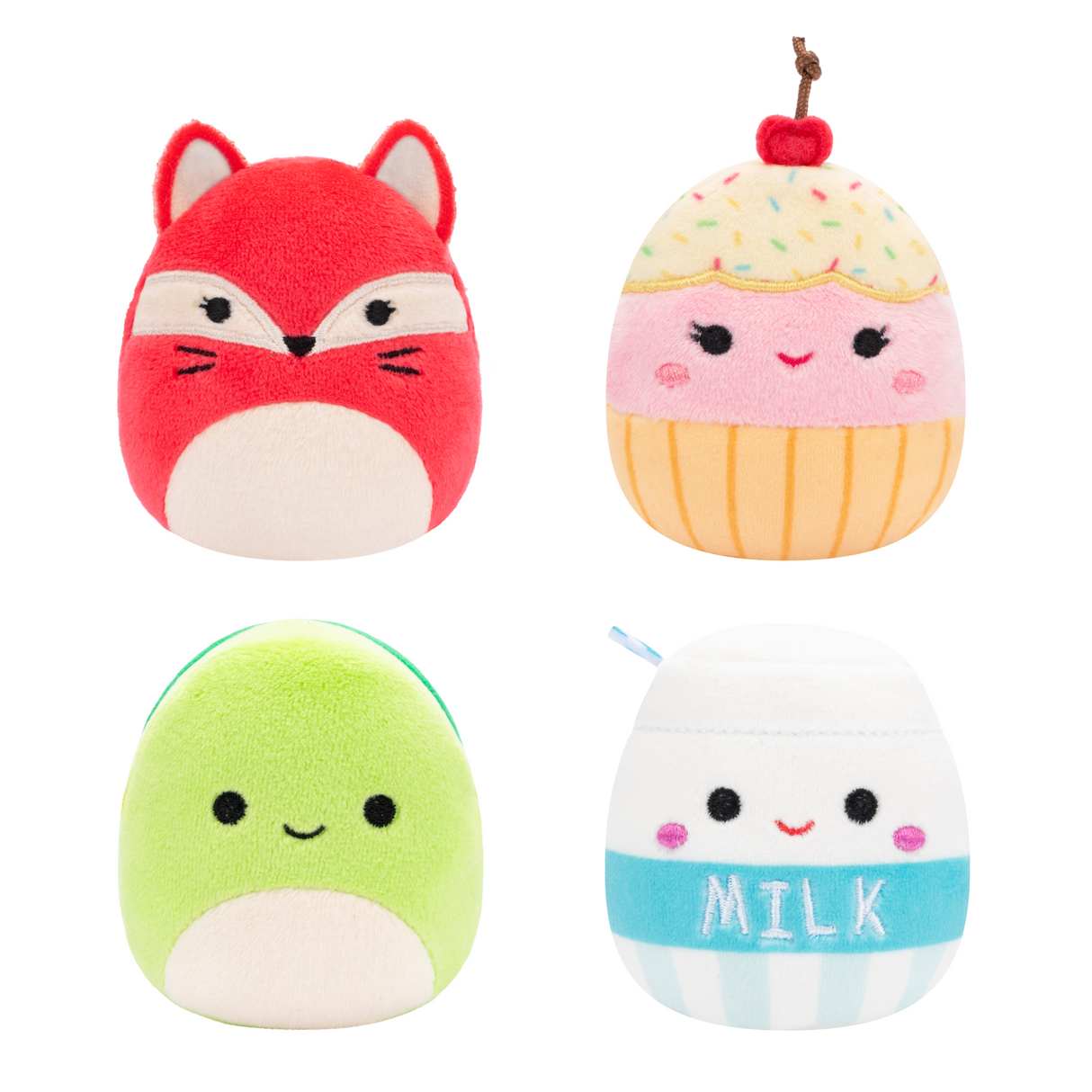Squishmallows Micromallows 2.5in 4 Pack Melly Clara Fifi Henry