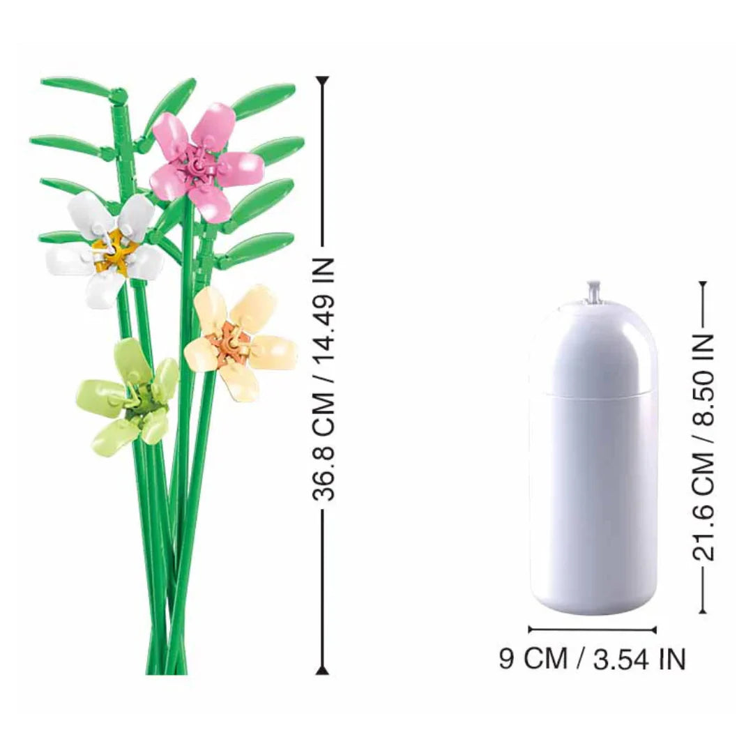 Sluban Freesia with diy vase 241 pcs