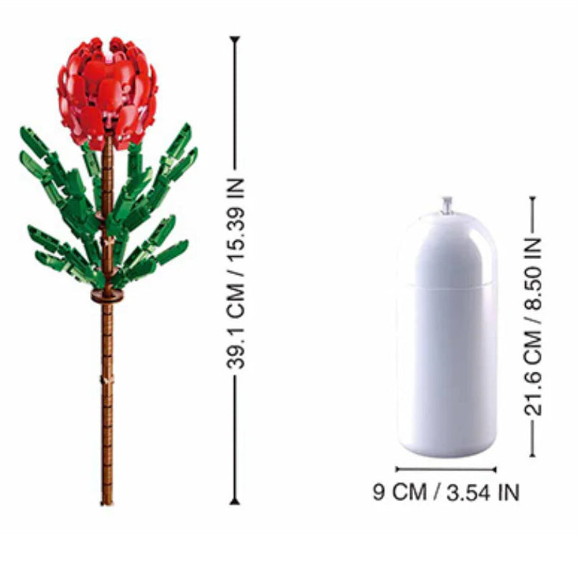 Sluban Tibouchina urvilleana with diy vase 251 pcs