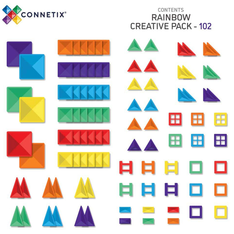 Connetix Rainbow Creative Pack 102 pc