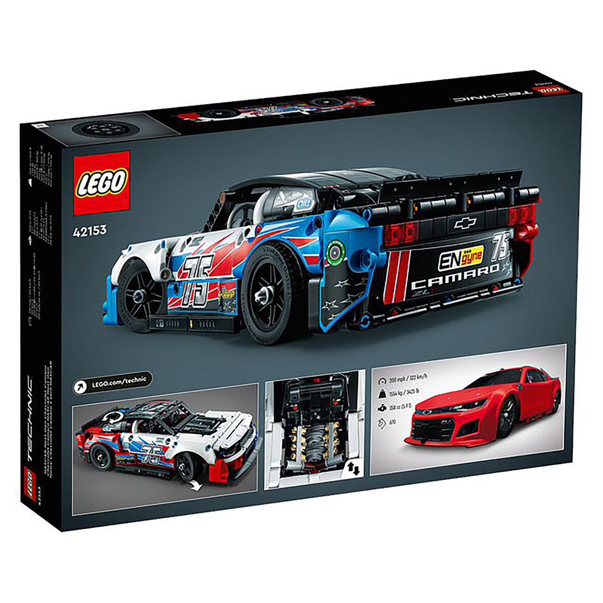 LEGO Technic NASCAR Next Gen Chevrolet Camaro ZL1 42153 (672 pieces)