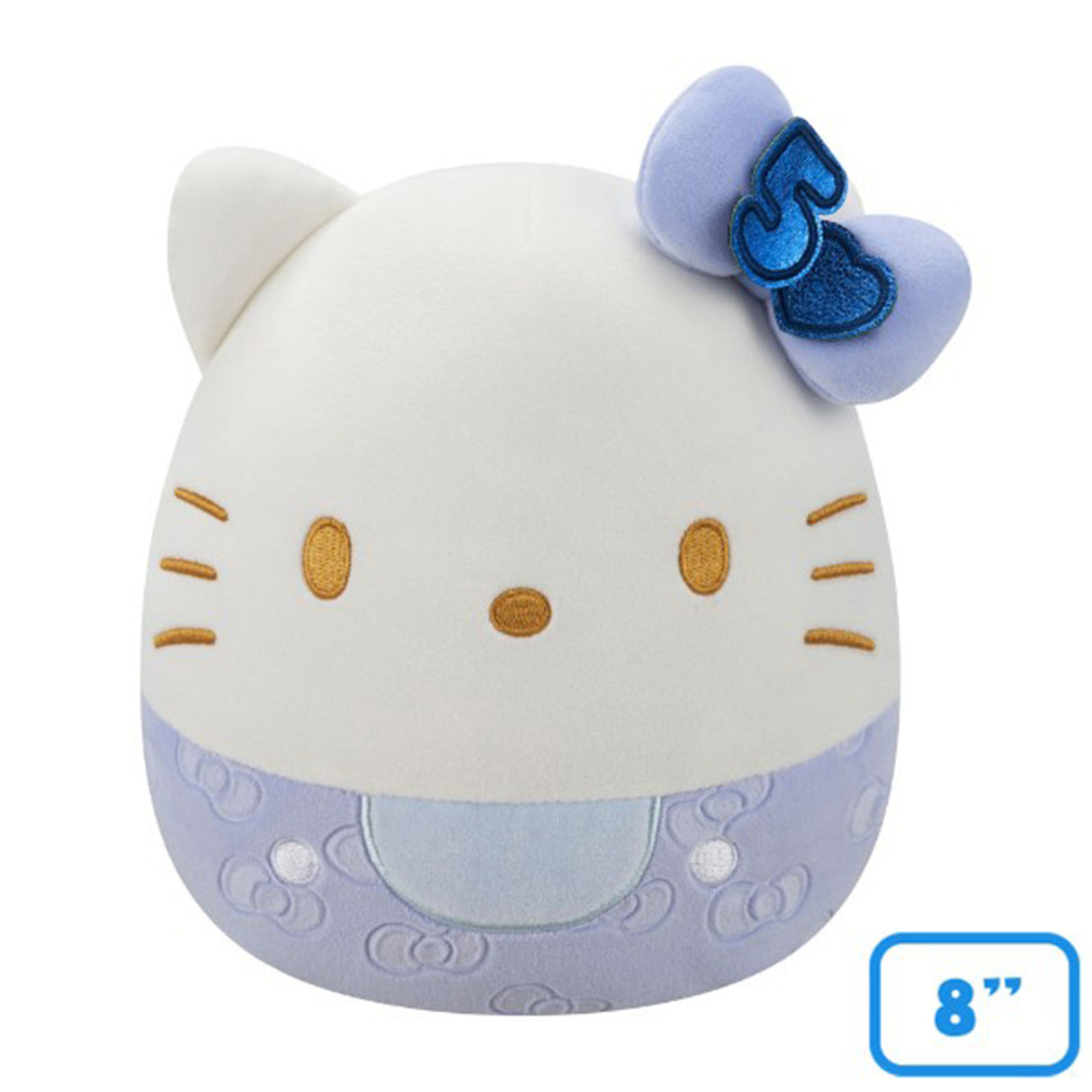 Squishmallows Hello Kitty 50th Bows Blue 8" Plush