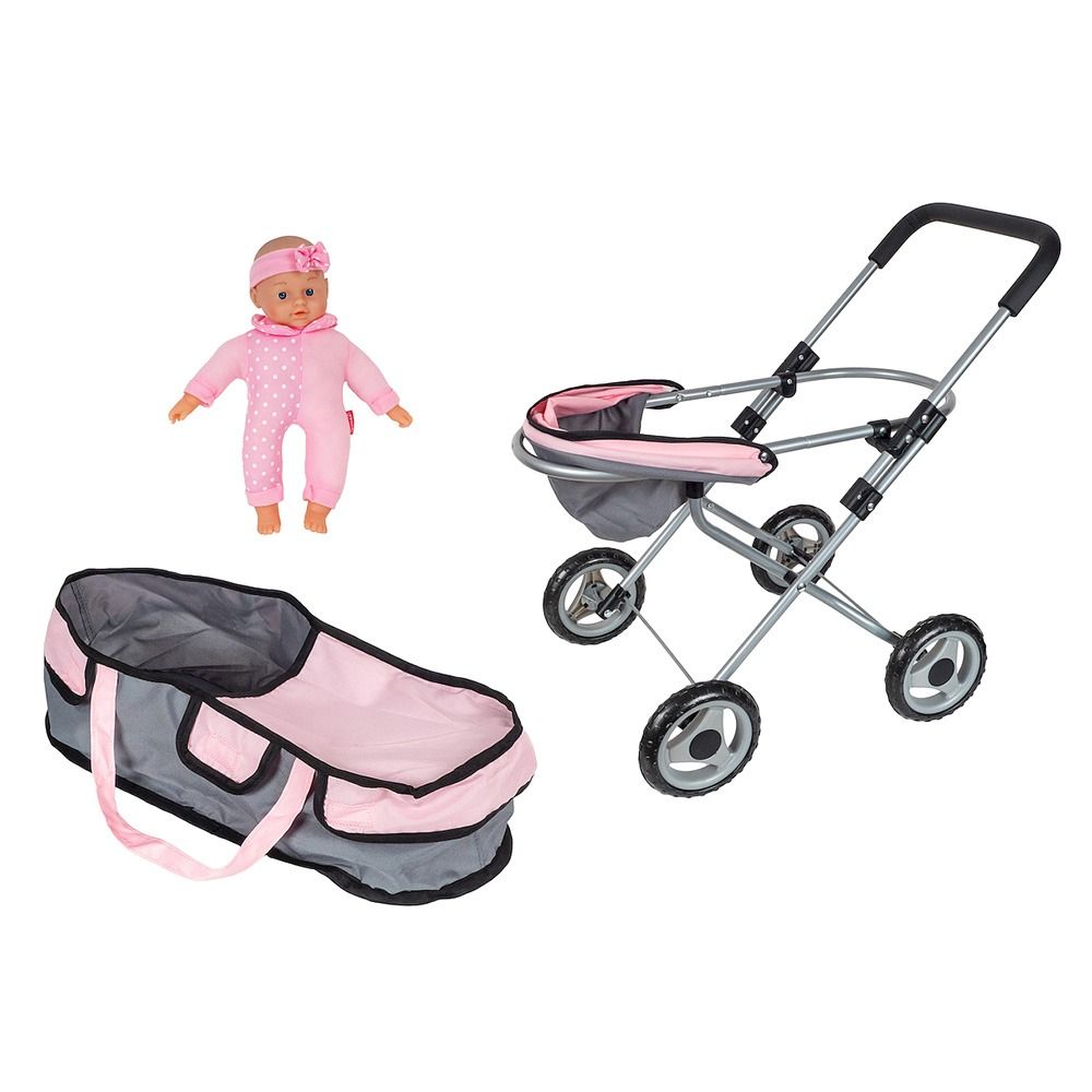Bambolina Pram & 36cm Doll 2 in 1 Set