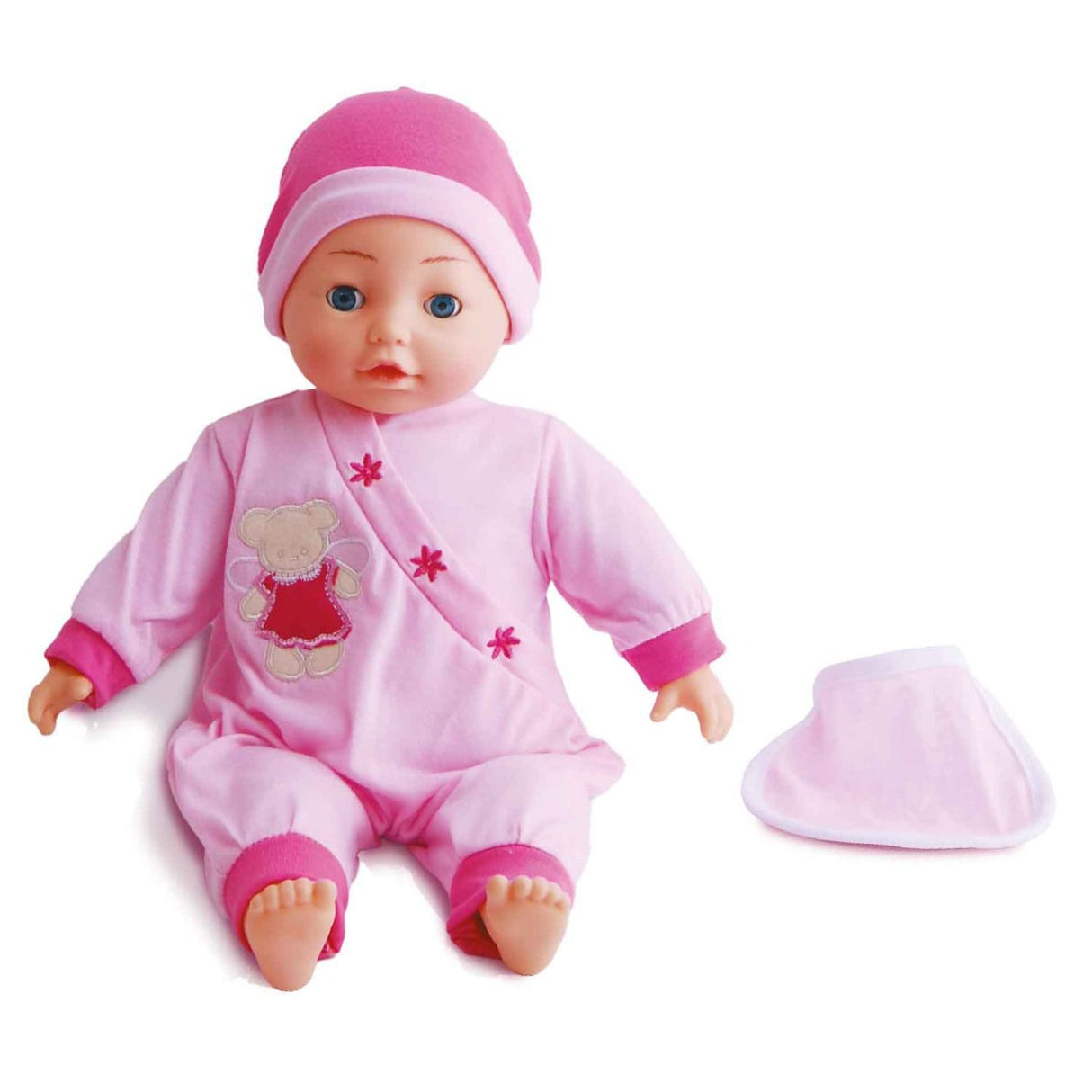 Bambolina 40cm Speaking Doll with Bib