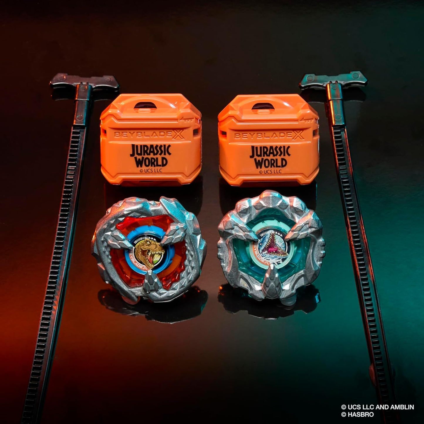 Beyblade X Jurassic World T. Rex vs Mosasaurus Multipack Set