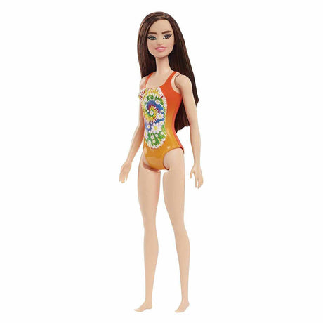 Barbie Beach Doll Orange Sunflower Swimsuit