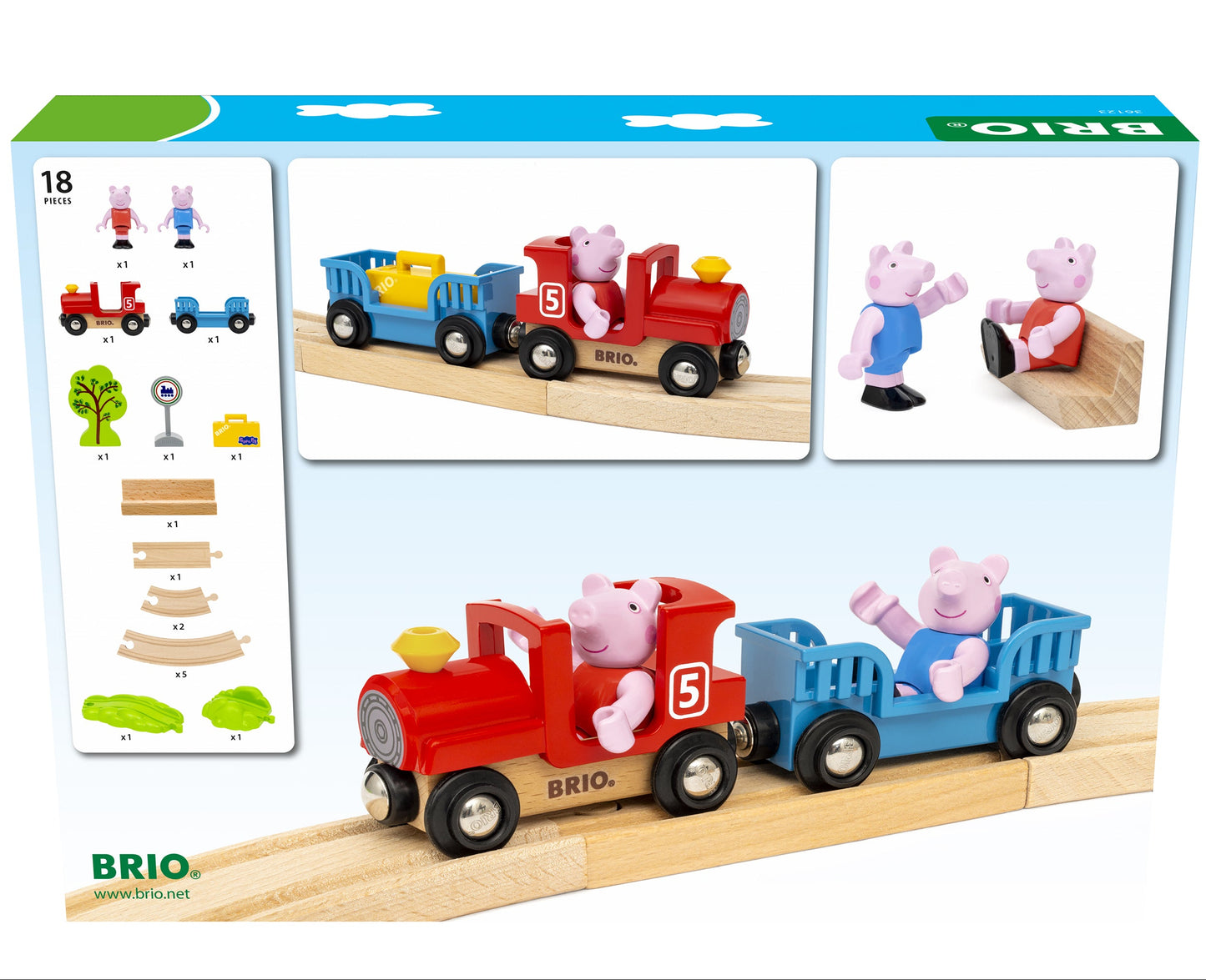 BRIO Peppa Pig Train Set 18 pieces