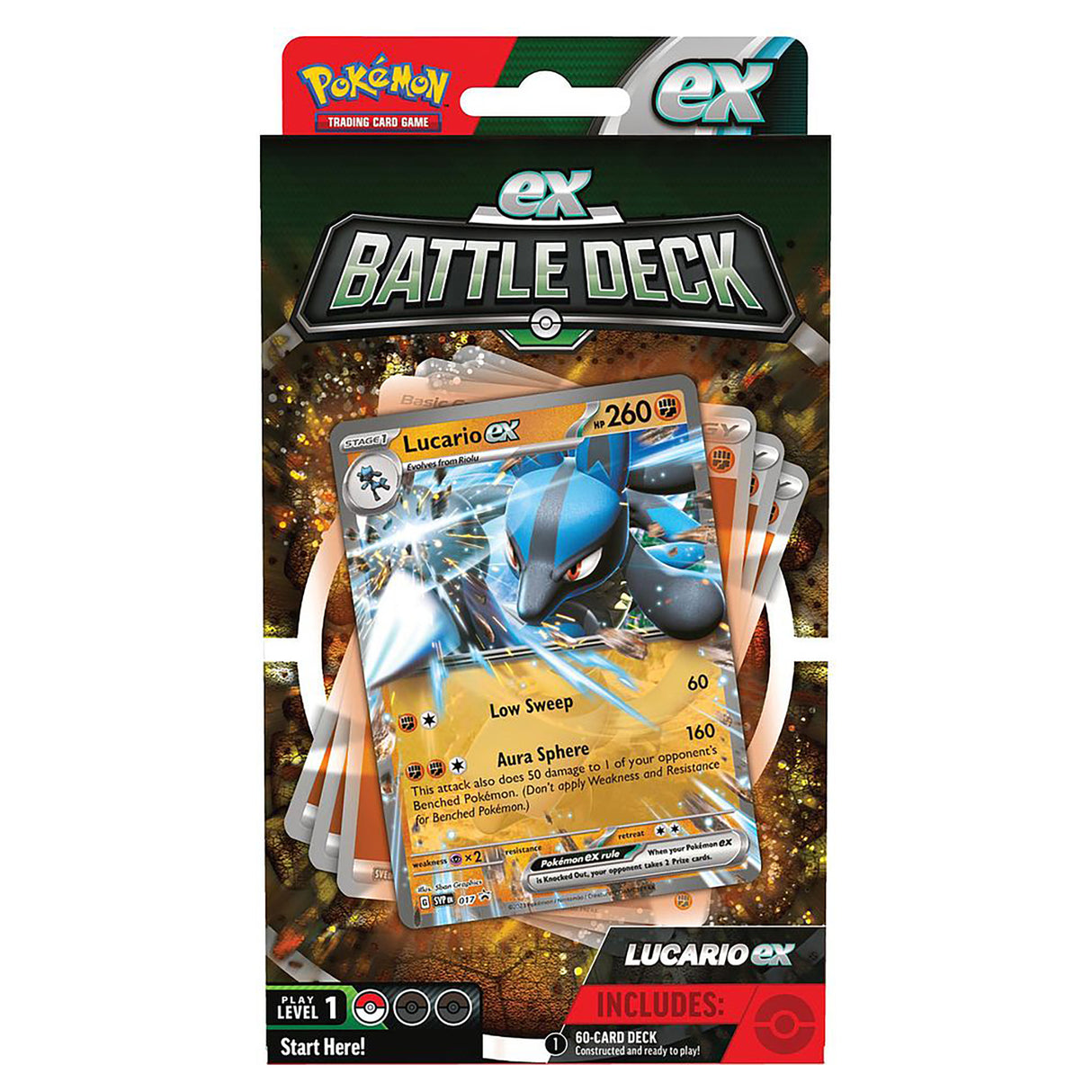 Pokemon TCG Ex Battle Deck Ampharos or Lucario Assorted Single Pack