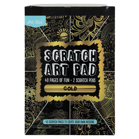Art Star A5 Scratch Art Pad gold (40 Sheets)