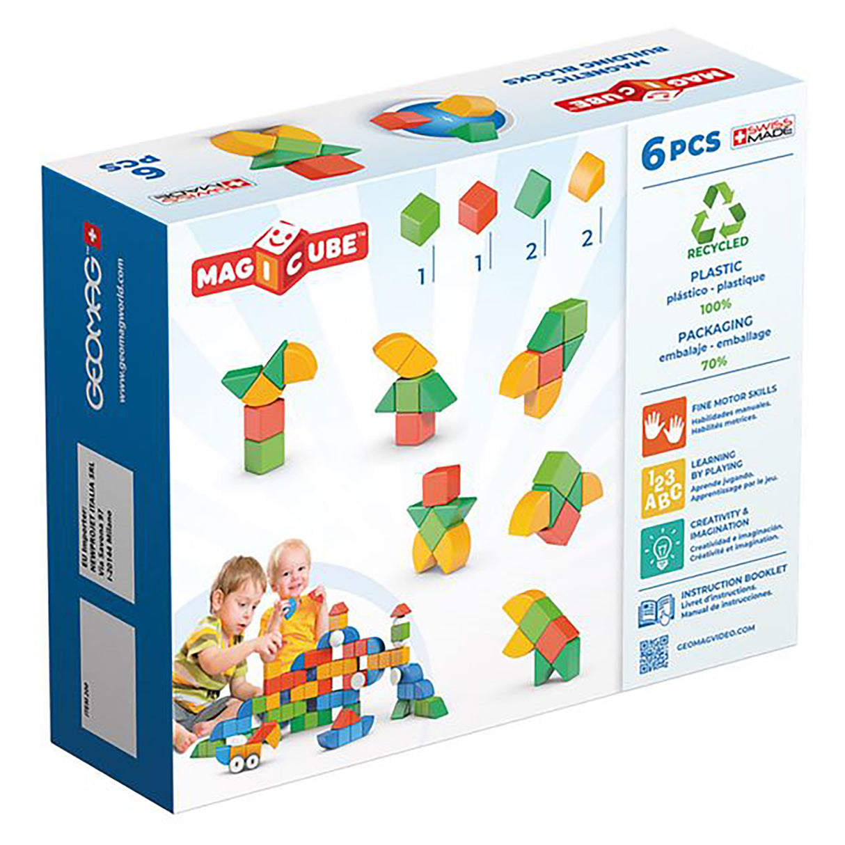 Geomag Magicubes Shapes Recycled (6 pieces)