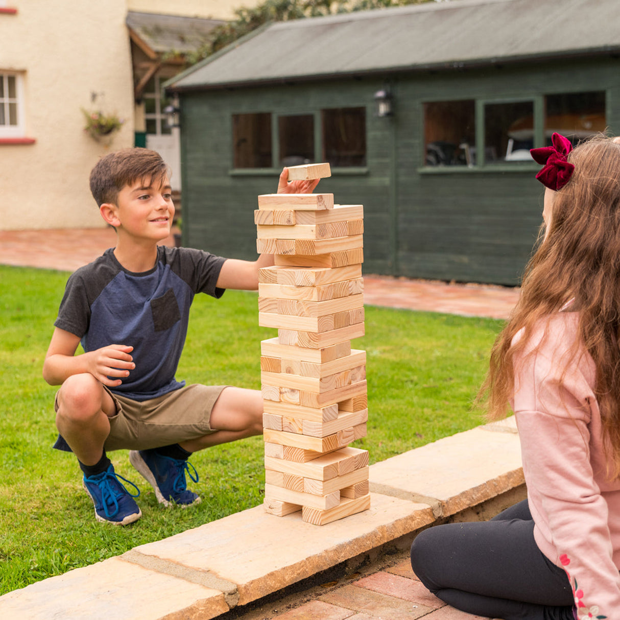 Garden Games Wooden Stack 'N' Fall