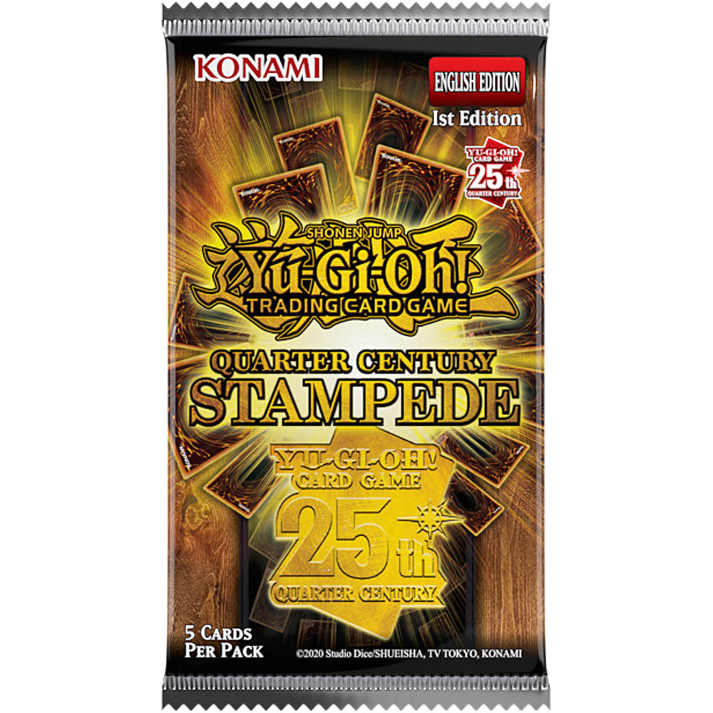 YU-GI-OH! TCG Quarter Century Stampede Collection 5 Card Pack 24 Pack Booster Box