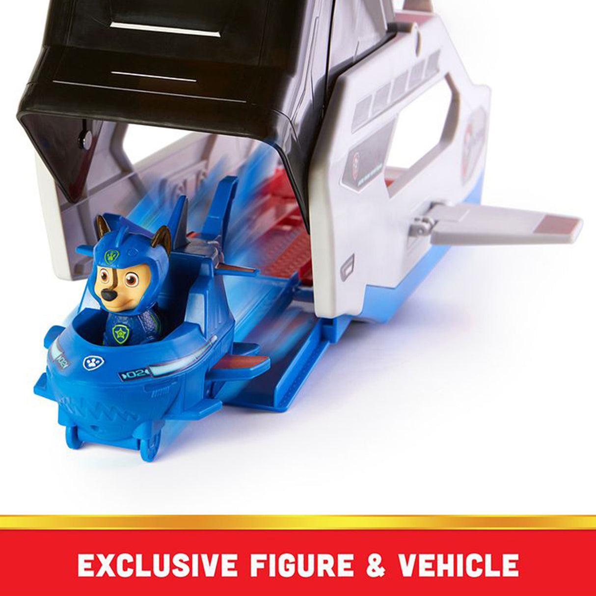 Paw Patrol Aqua Pups Whale Patroller Team Vehicle with Chase Action Figure