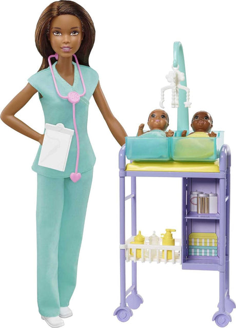 Barbie Baby Doctor Doll Playset - Brunette