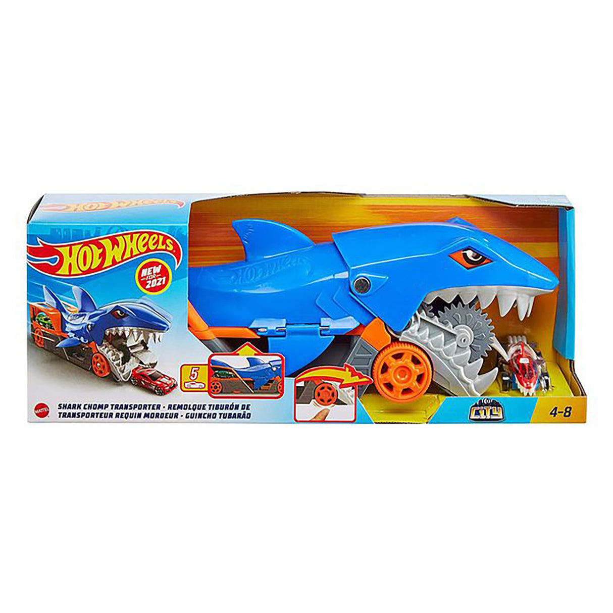 Hot Wheels Shark Chomp Transporter Playset