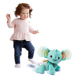 VTech Crawl with Me Elephant Interactive Plush Toy, Blue
