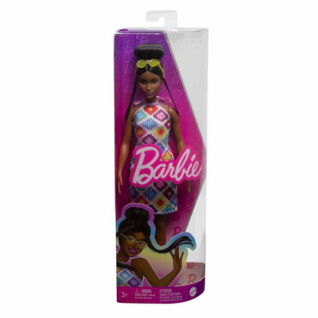 Barbie Fashionistas Doll 210 Bun and Crochet Halter Dress