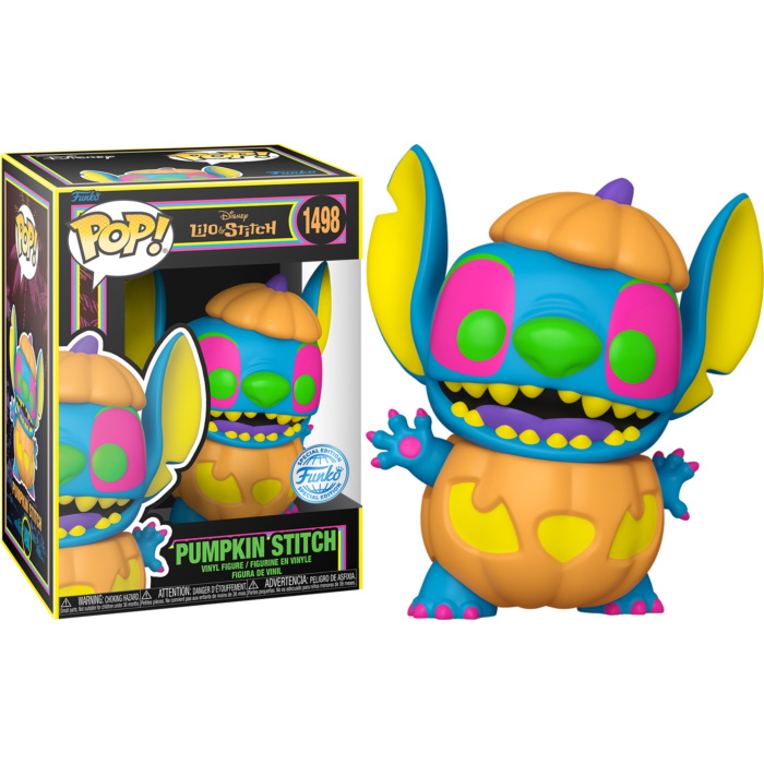 Lilo & Stitch Pumpkin Stitch Blacklight Pop! RS Vinyl Figure