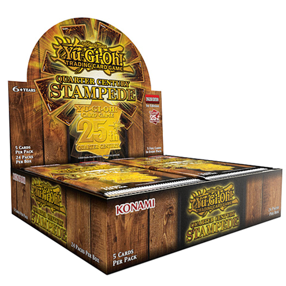YU-GI-OH! TCG Quarter Century Stampede Collection 5 Card Pack 24 Pack Booster Box