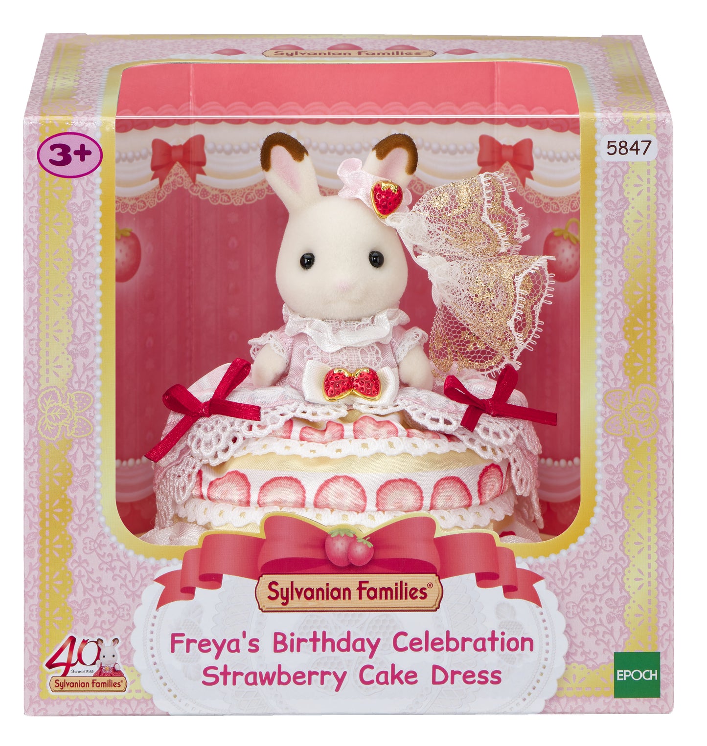 Sylvanian Families Freya's Birthday - Strawberry Cake Dress