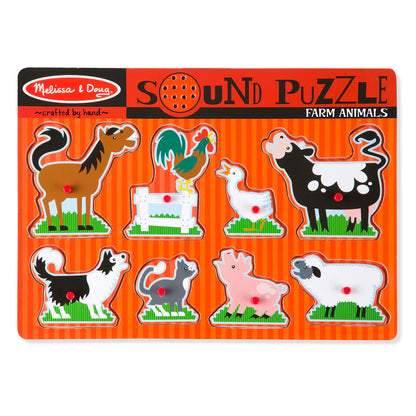 Melissa & Doug Farm Animals Sound 8 Piece Puzzle