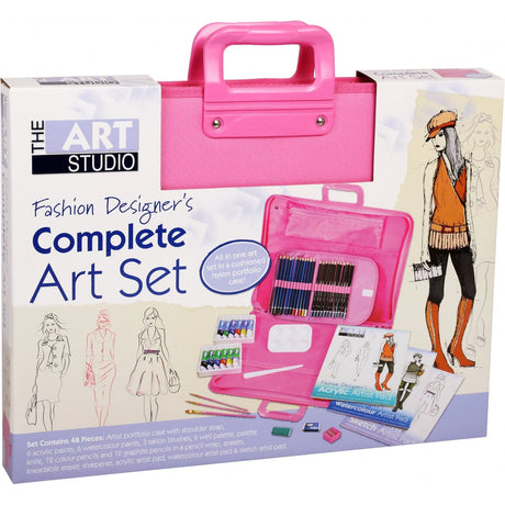 Hot Pink The Art Studio Fashion Designers Complete Art Set Drawing and Sketching Sets