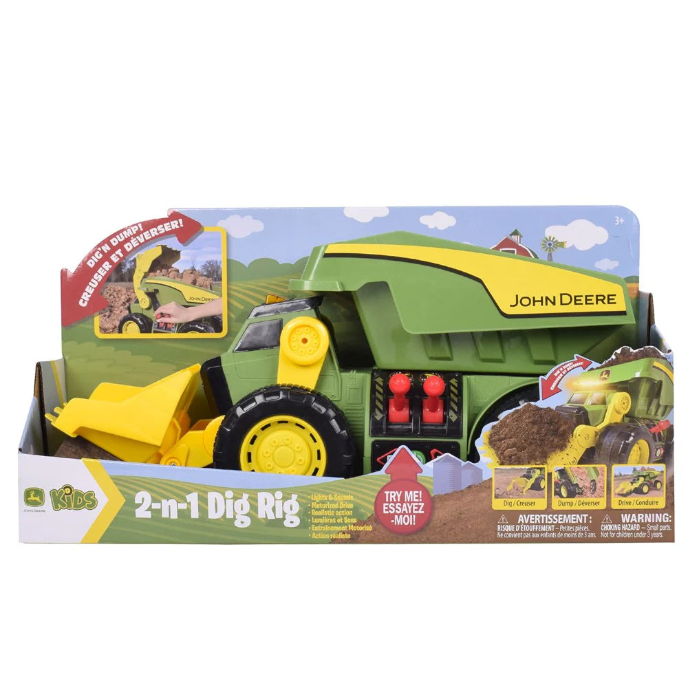 John Deere 2-N-1 Dig Rig Dump Truck and Front-End Loader