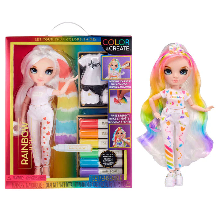 Rainbow High Color & Create Fashion Doll Blue Eyes