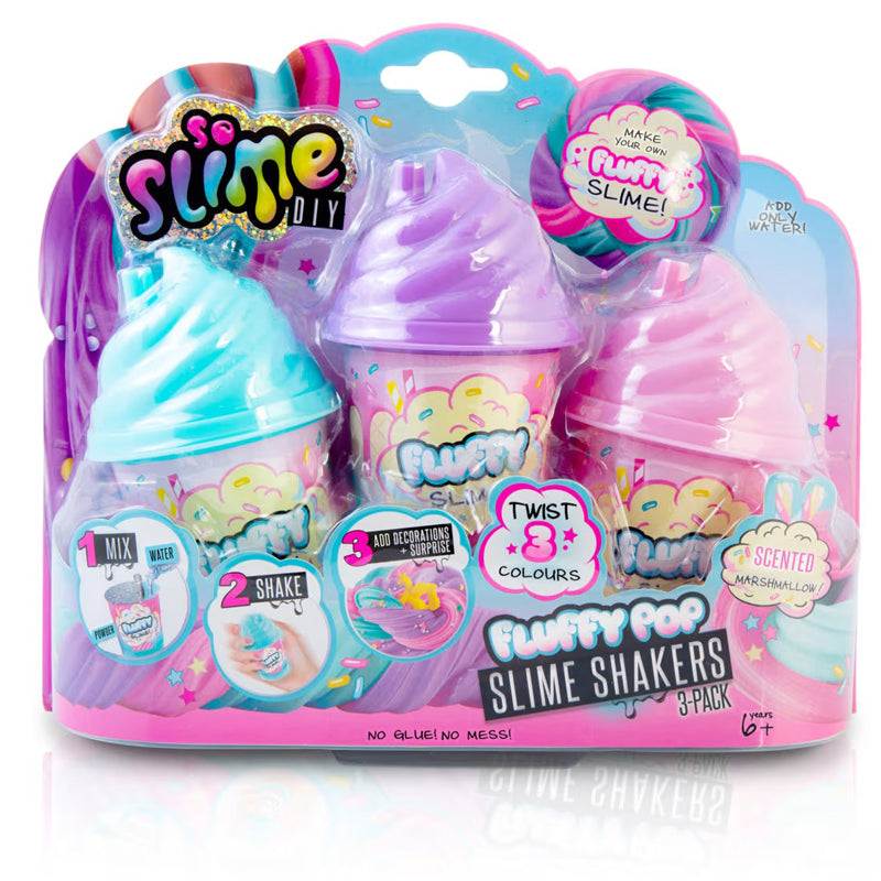 3 Pack So Slime Fluffy Pop Shakers