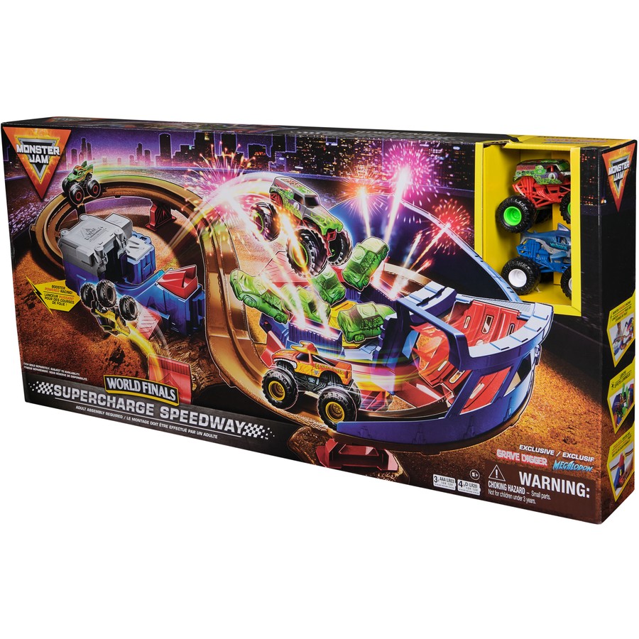 Monster Jam 1:64 Super Charger Speedway Playset