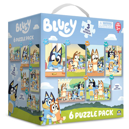 Bluey 6 Puzzle Pack 2 x 35pce, 2 x 40pce & 2 x 48pce