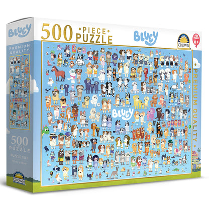 Crown Premium 500pce Puzzle Bluey