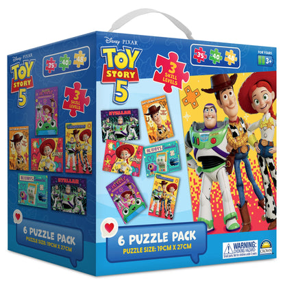 Toy Story 5 6 Puzzle Pack 2 x 35pce, 2 x 40pce & 2 x 48pce