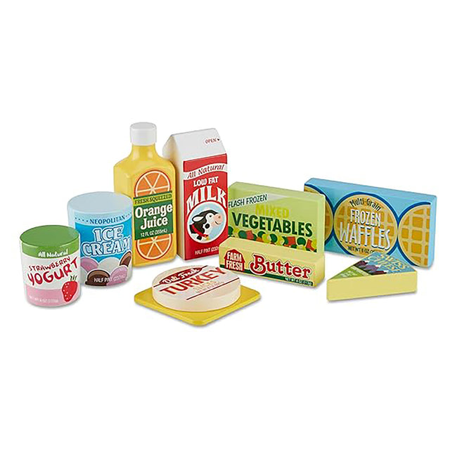 Melissa & Doug Wooden Play Food - Fridge Food Set