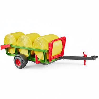Bruder Self loading bale trailer with 3 round hay bales