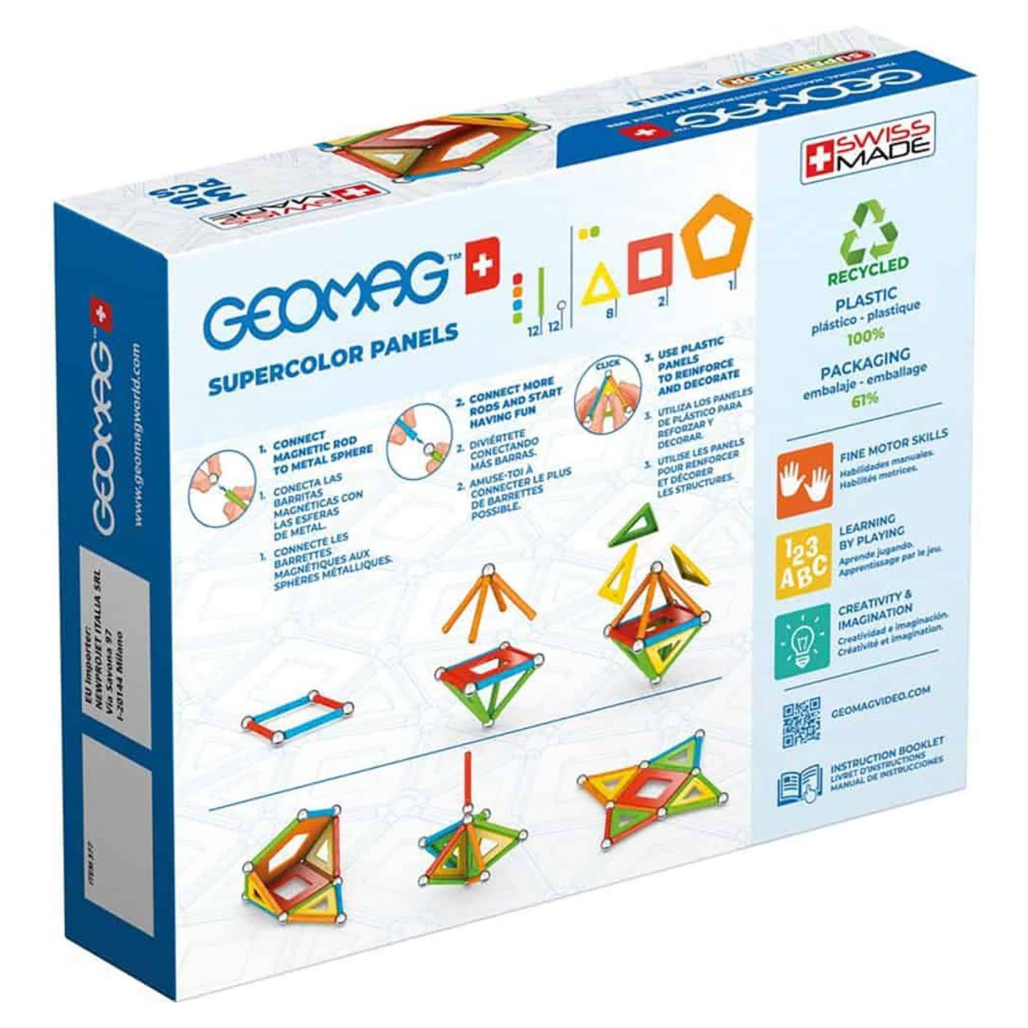 Geomag Supercolours Panels Magnetic Building Set (35 pieces)