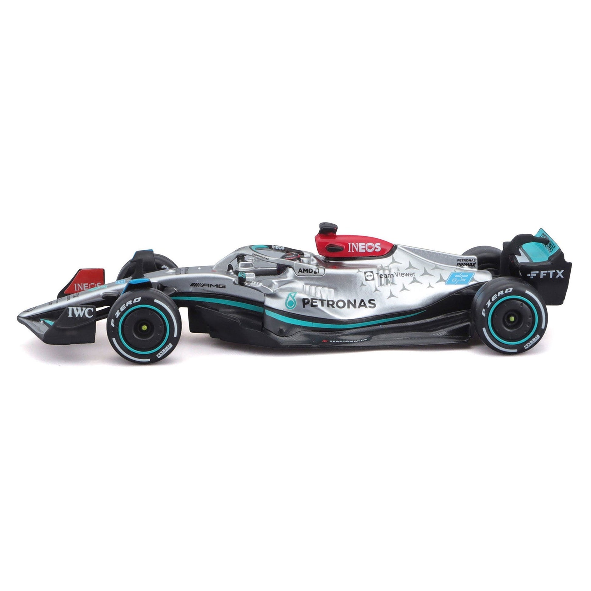 Bburago 1:43 2022 F-1 Mercedes AMG W13 Russell with Driver