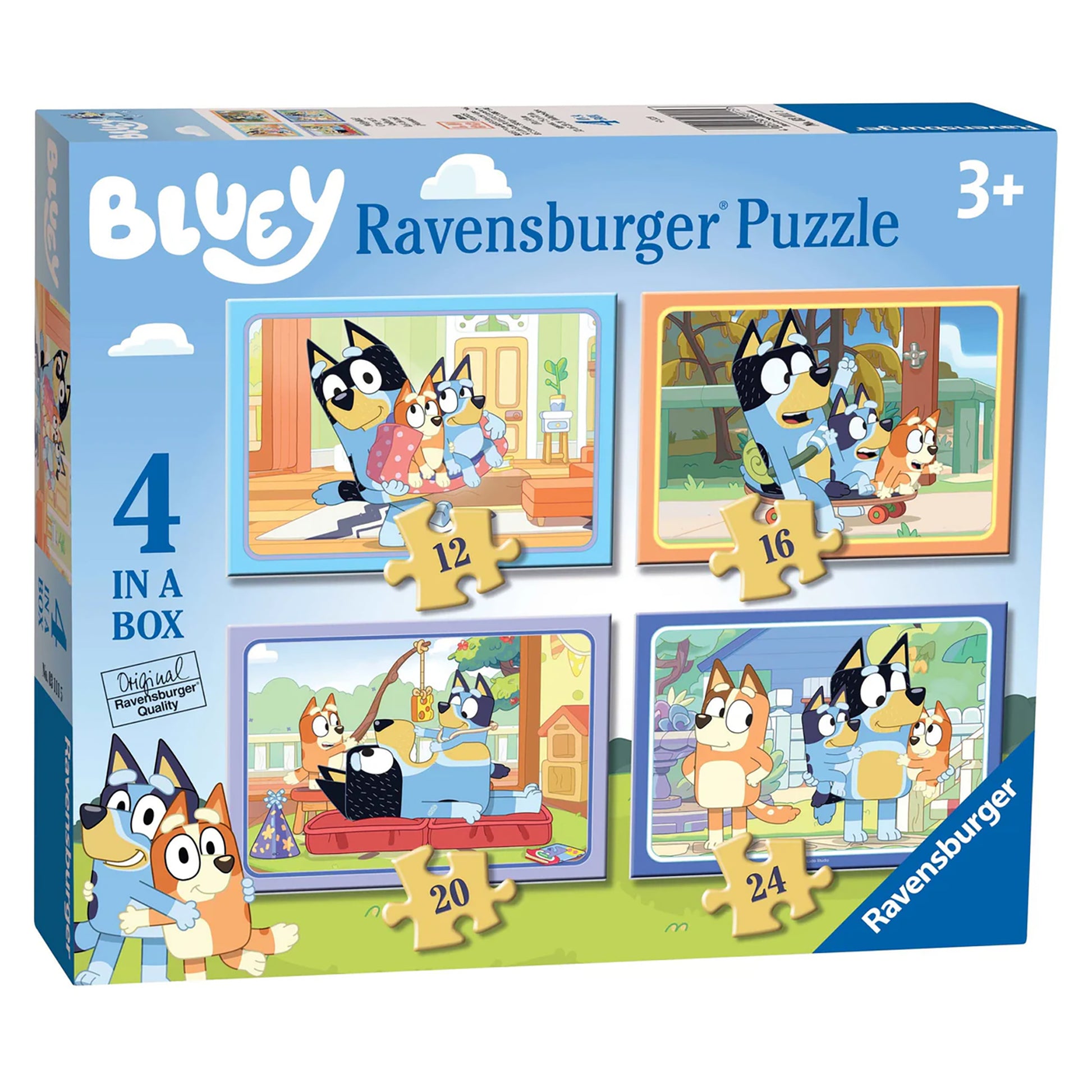 Ravensburger Bluey Lets Do This 4 puzzle 12, 16, 20 &  24 pieces