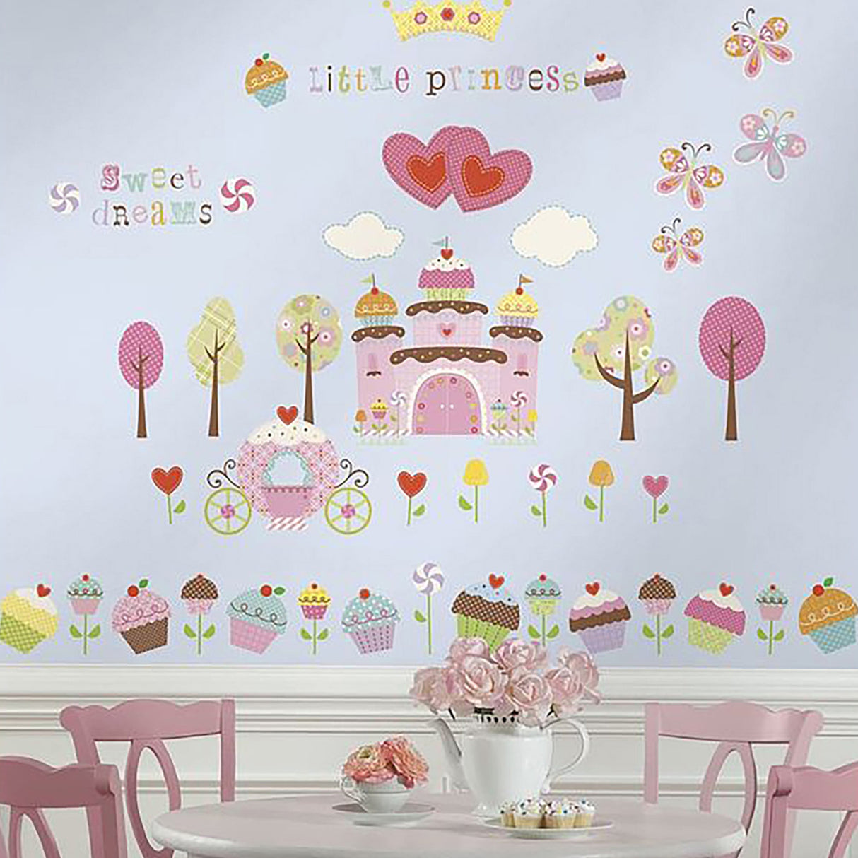 RoomMates Happi Cupcake Land Peel and Stick Wall Decals