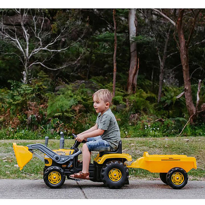 Tonka Kids Ride On Pedal Digger Excavator with Trailer